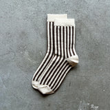 4-4031｜Organic Cotton Mohair Stripes Socks