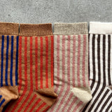 4-4031｜Organic Cotton Mohair Stripes Socks