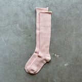 4-4032｜Wool Low-Gauge Ribbed Knee Socks