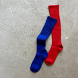 4-4032｜Wool Low-Gauge Ribbed Knee Socks