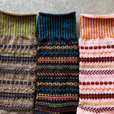 4-4038｜Wool Fair Isle Socks