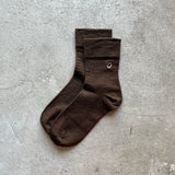 4-4034｜Wool Rubber-Free Embroidered Heart Socks