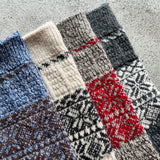 4-4028｜Wool Organic Cotton Snow Pattern Socks