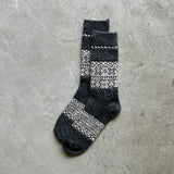 4-4028｜Wool Organic Cotton Snow Pattern Socks
