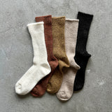 4-4033｜Alpaca Line Ribbed Socks
