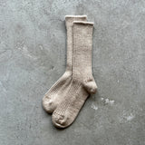 4-4033｜Alpaca Line Ribbed Socks