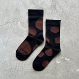 4-4035｜Organic Cotton Rubber Free Natural Dot Socks