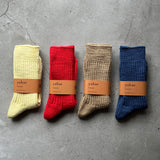 5-5014｜Organic Cotton Slab Ribbed Socks