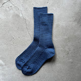5-5014｜Organic Cotton Slab Ribbed Socks