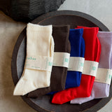 4-4039｜Wool Middle Gauge Ribbed Socks