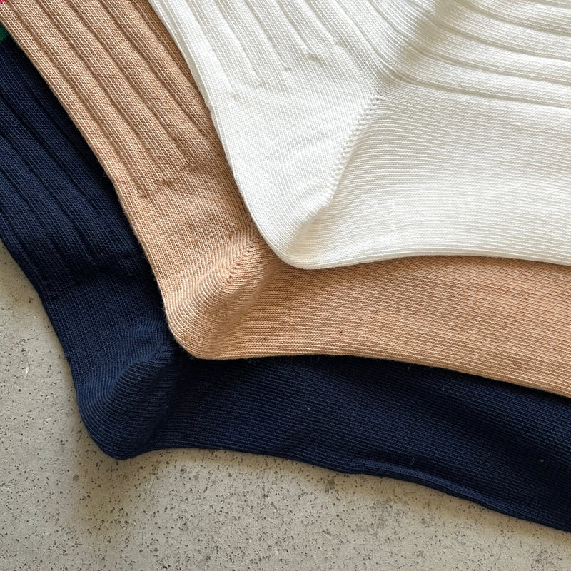 5-5001｜Cotton Line Rib Socks
