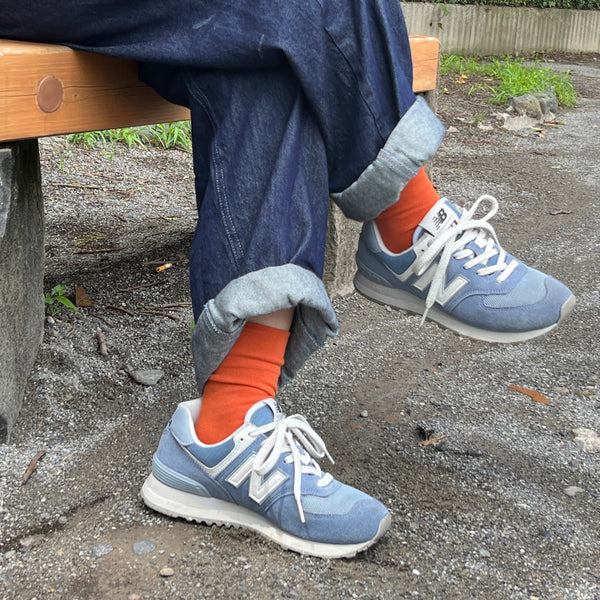 4-1000｜Organic Cotton Rubber Free Plain Socks