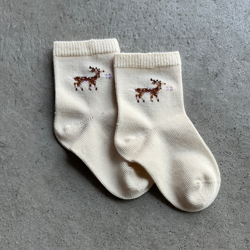 5-1600 | Baby deer and deer cracker socks