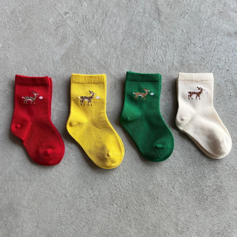 5-1600 | Baby deer and deer cracker socks