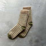 4-4005｜Organic Cotton Mohair Stripes Socks