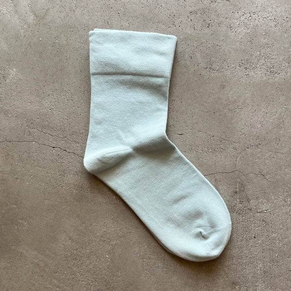 4-1000｜Organic Cotton Rubber Free Plain Socks