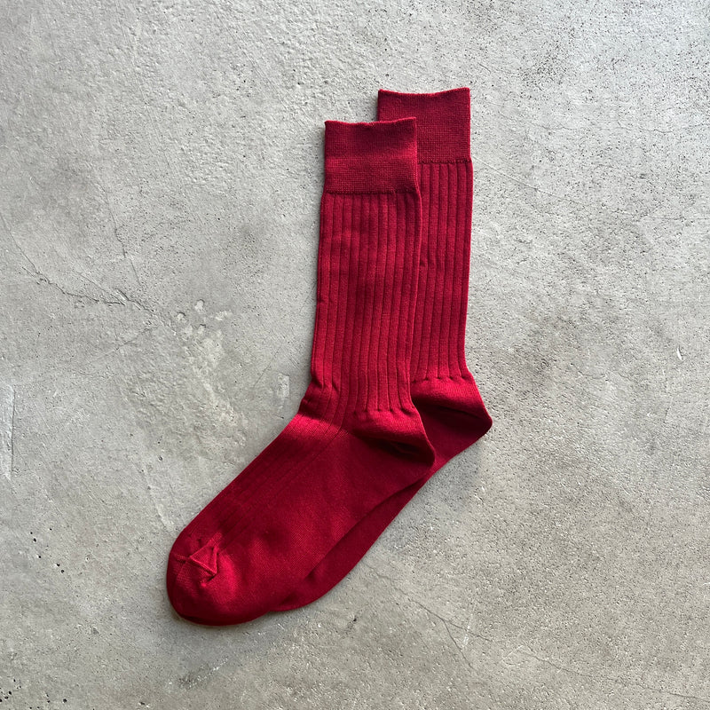 4-1002｜Organic Cotton Ribbed Socks