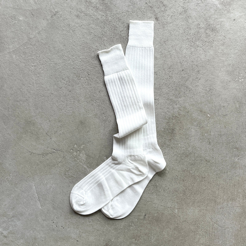 4-1003｜Organic Cotton Ribbed Knee Socks