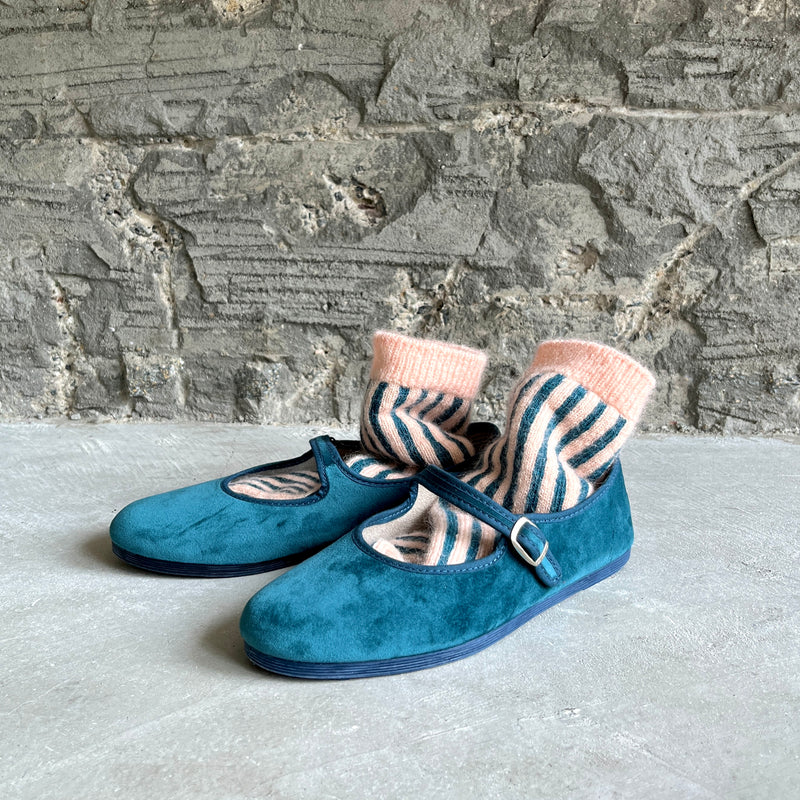 4-4005｜Organic Cotton Mohair Stripes Socks