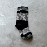 4-4011｜Wool Organic Cotton Snow Pattern Socks