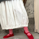4-4006｜Wool Ribbed Knee Socks