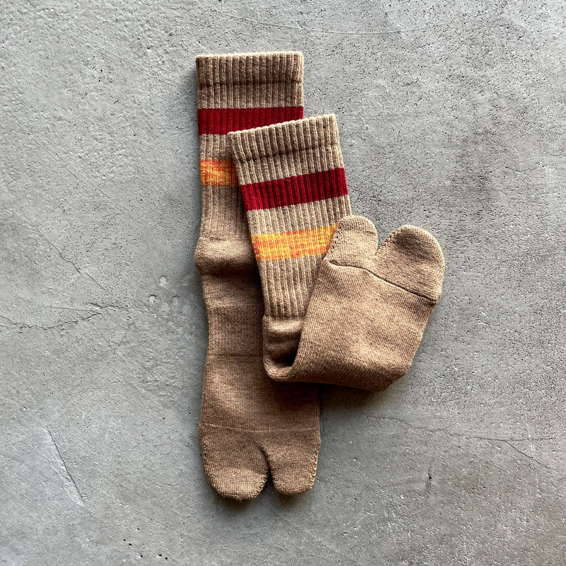 4-4008｜Organic Cotton Yak Pile Soles Tabi Socks