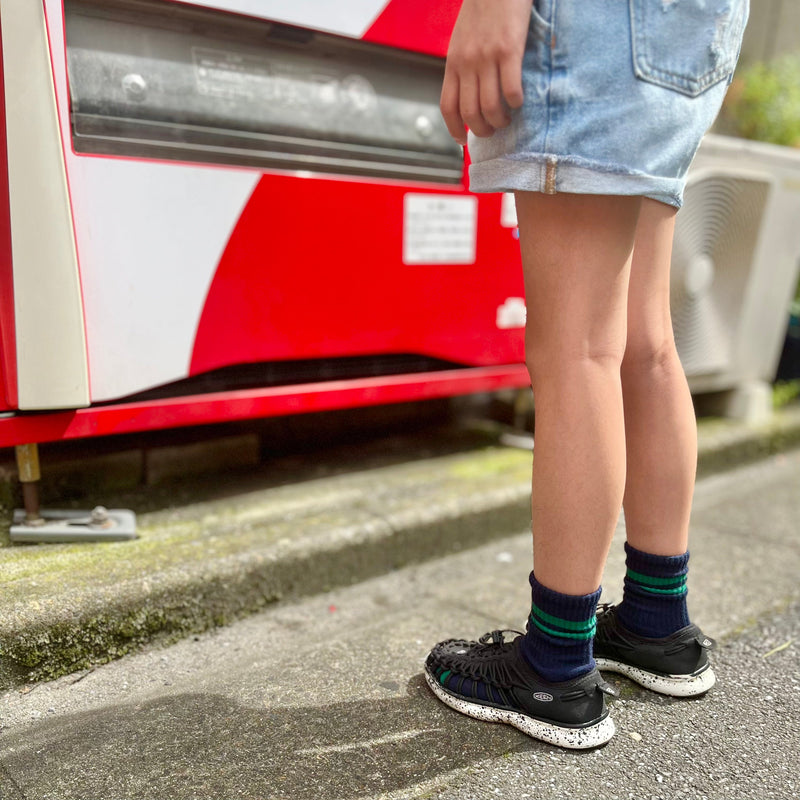 5-5000｜Cotton Line Rib Socks-Kids