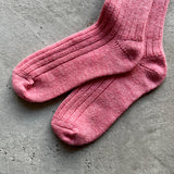4-4006｜Wool Ribbed Knee Socks