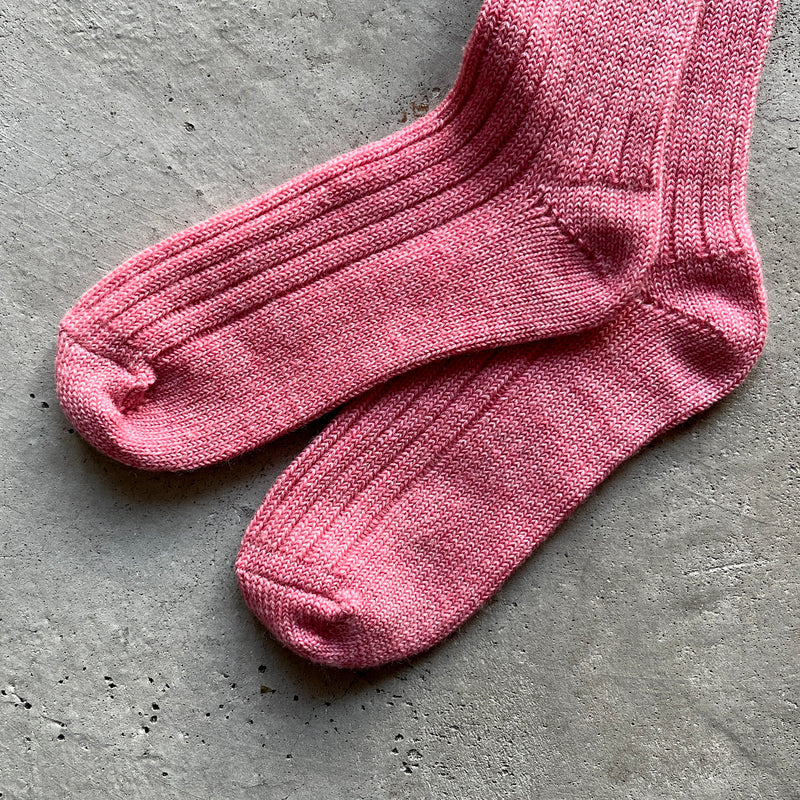 4-4006｜Wool Ribbed Knee Socks
