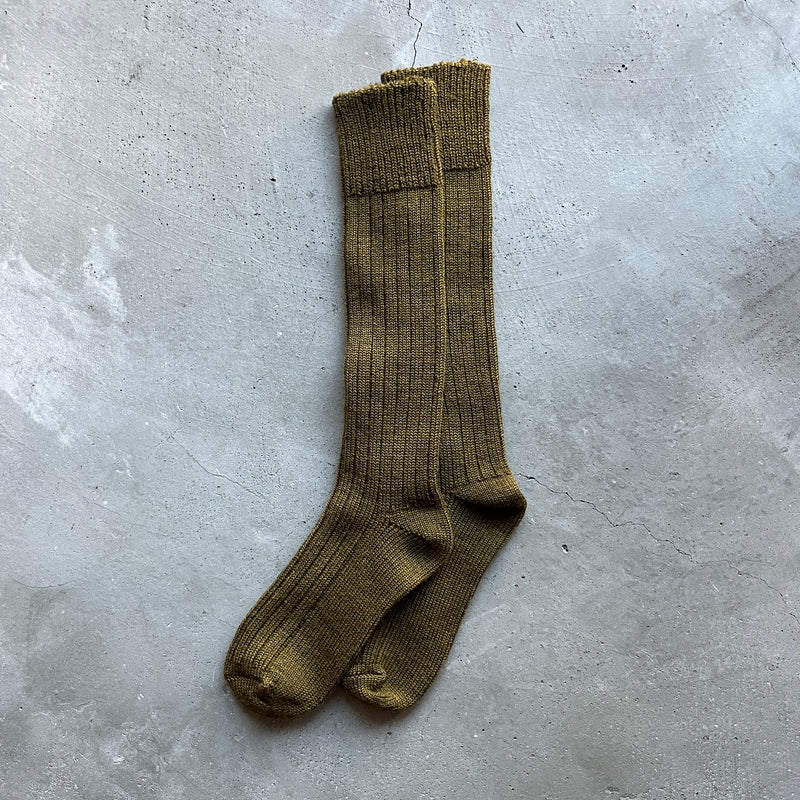 4-4006｜Wool Ribbed Knee Socks