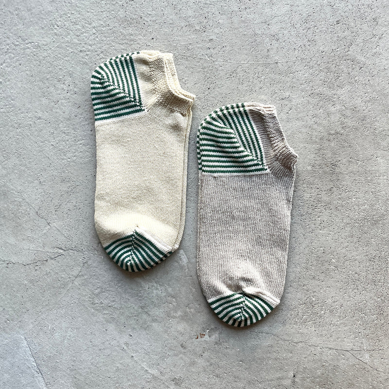 Organic Cotton Linen Sneaker Socks｜7-5013