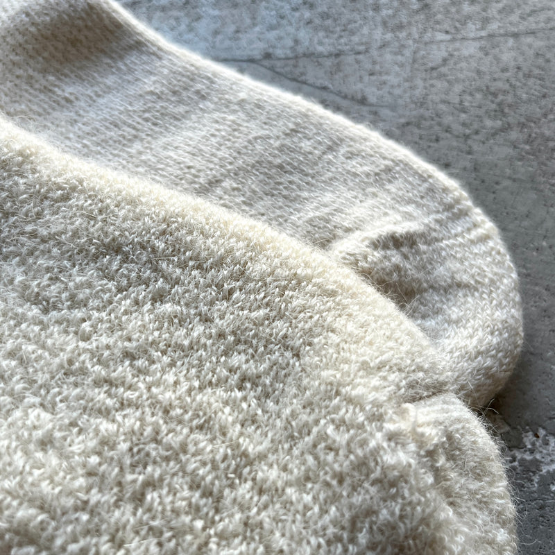 Alpaca Organic Cotton Garland Stitch Pile Socks｜7-5011