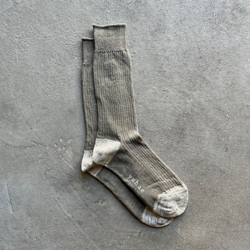 Organic Cotton 100% Ribbed Socks｜7-5007