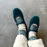 4-4011｜Wool Organic Cotton Snow Pattern Socks