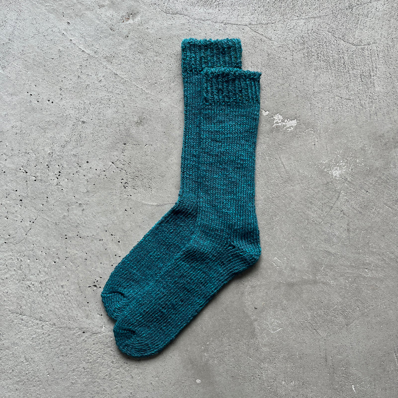 4-2002｜Organic Cotton Linen  Low Gauge Plain Socks