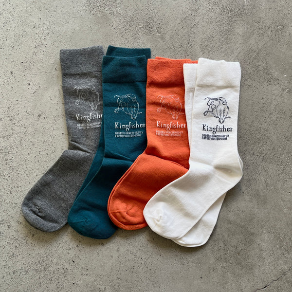 4-2004｜Organic Cotton Bird Pattern Socks