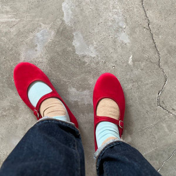 4-2008｜Organic Cotton Rubber Free Asymmetry Dot Socks