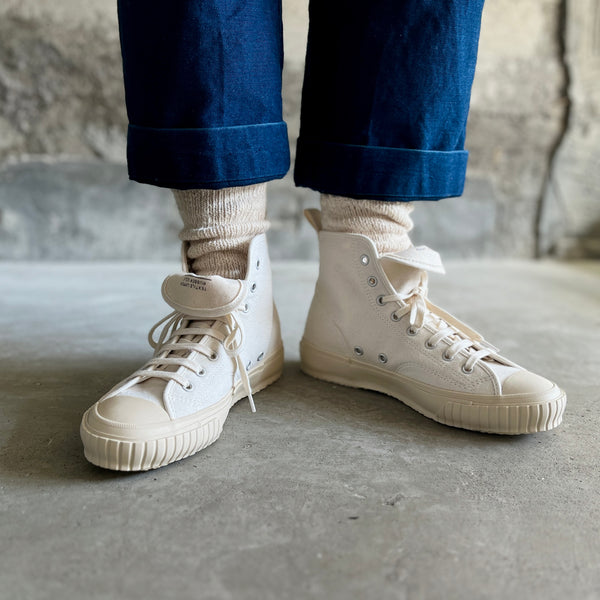 4-2002｜Organic Cotton Linen  Low Gauge Plain Socks