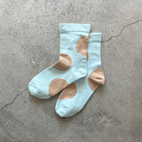 4-2008｜Organic Cotton Rubber Free Asymmetry Dot Socks