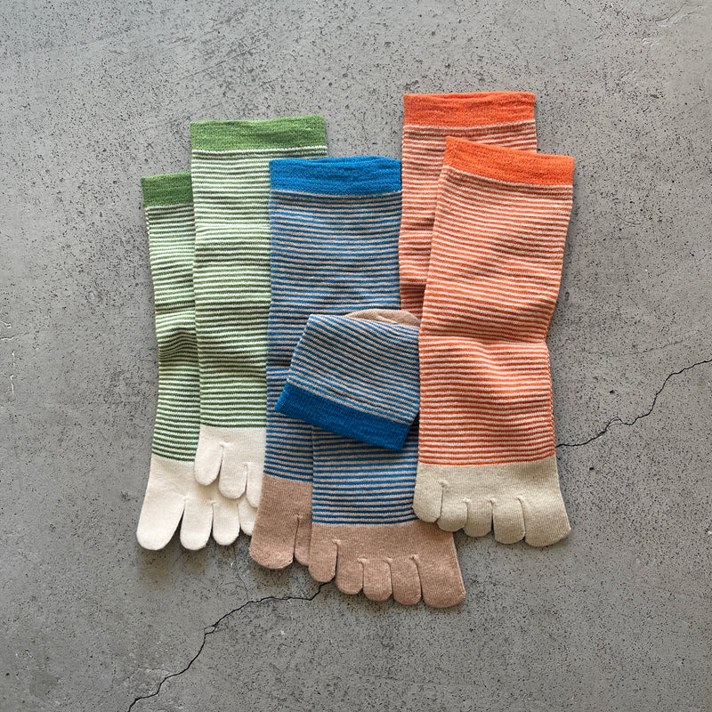 4-2006｜Organic Cotton Linen Toe Ankle Socks