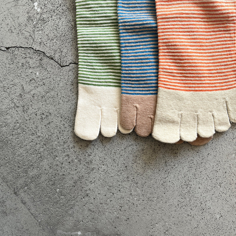 4-2006｜Organic Cotton Linen Toe Ankle Socks