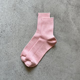 4-2007｜Organic Cotton Ribbed Middle Socks