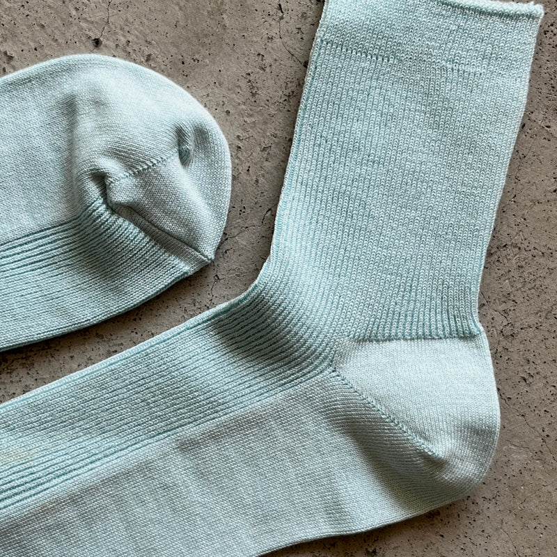 4-2007｜Organic Cotton Ribbed Middle Socks
