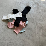 4-2007｜Organic Cotton Ribbed Middle Socks