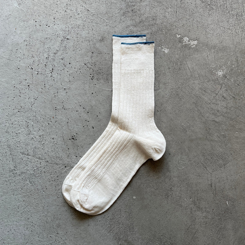 4-2010｜Linen Ribbed Socks