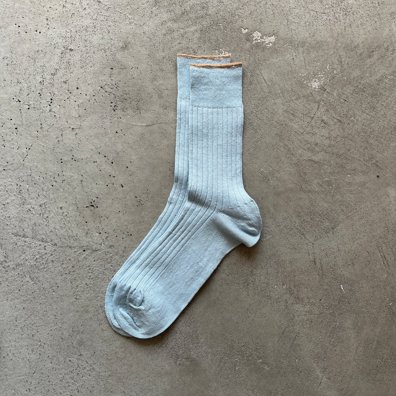4-2010｜Linen Ribbed Socks