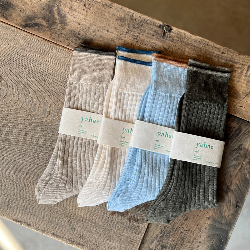 4-2010｜Linen Ribbed Socks