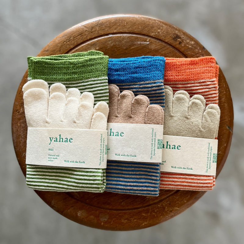 4-2006｜Organic Cotton Linen Toe Ankle Socks