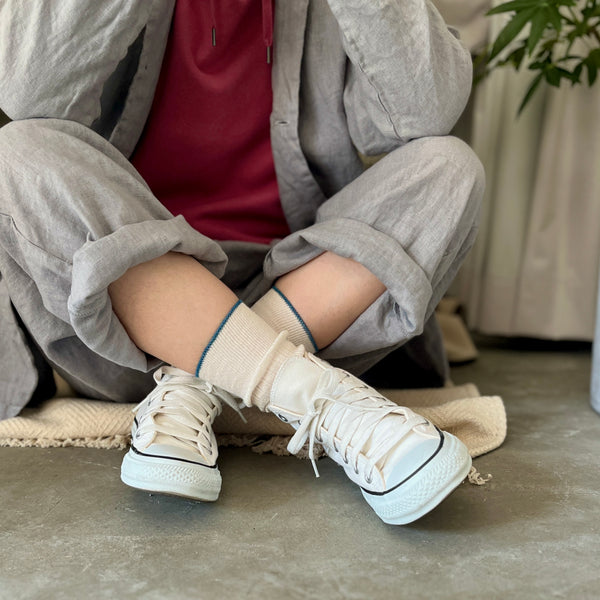 4-2010｜Linen Ribbed Socks