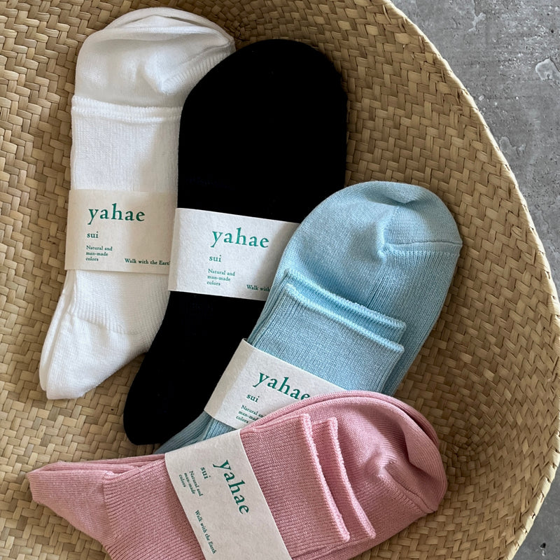 4-2007｜Organic Cotton Ribbed Middle Socks